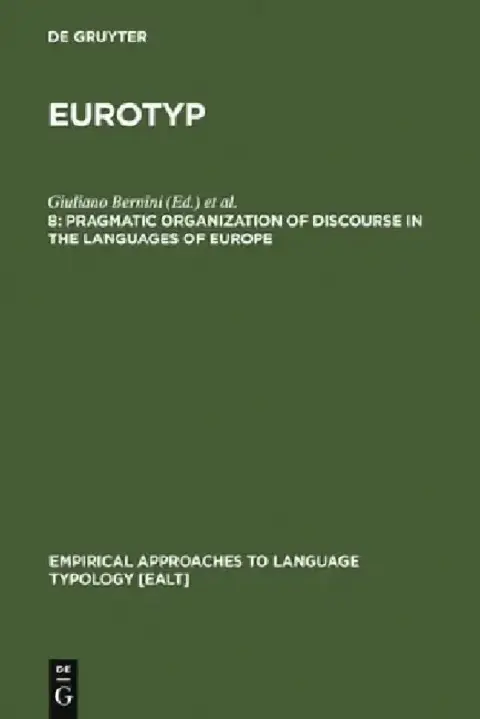 Cover of Pragmatic Organization of Discourse in the Languages of Europe
