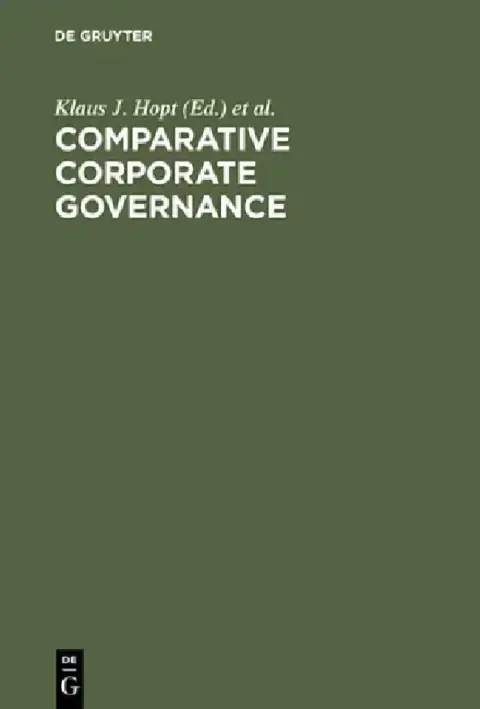 Cover of Comparative Corporate Governance