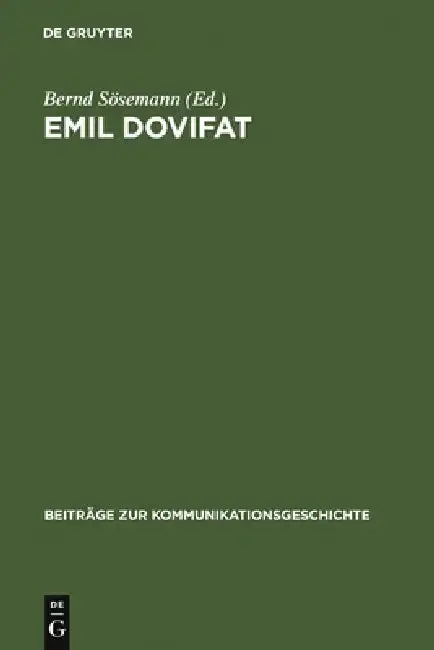 Cover of Emil Dovifat