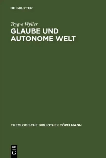 Cover of Glaube und autonome Welt