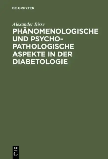Cover of Phänomenologische und psychopathologische Aspekte in der Diabetologie