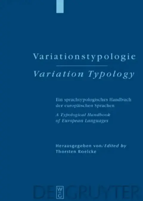 Cover of Variationstypologie / Variation Typology