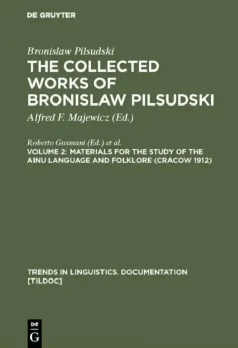 Cover of Materials for the Study of the Ainu Language and Folklore (Cracow 1912)