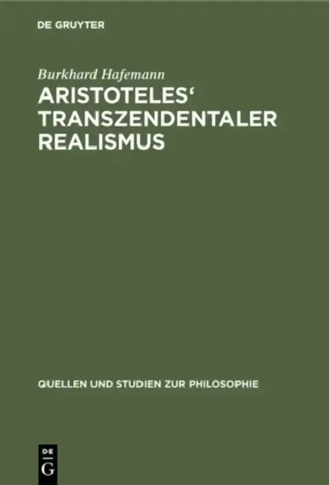 Cover of Aristoteles' Transzendentaler Realismus