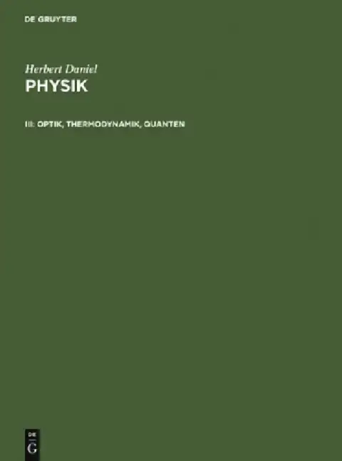 Cover of Optik, Thermodynamik, Quanten