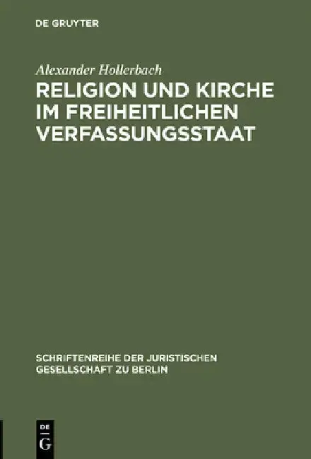 Cover of Religion und Kirche im freiheitlichen Verfassungsstaat
