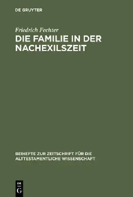 Cover of Die Familie in der Nachexilszeit