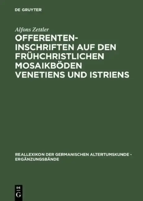 Cover of Offerenteninschriften Auf Den Frühchristlichen Mosaikböden Venetiens Und Istriens
