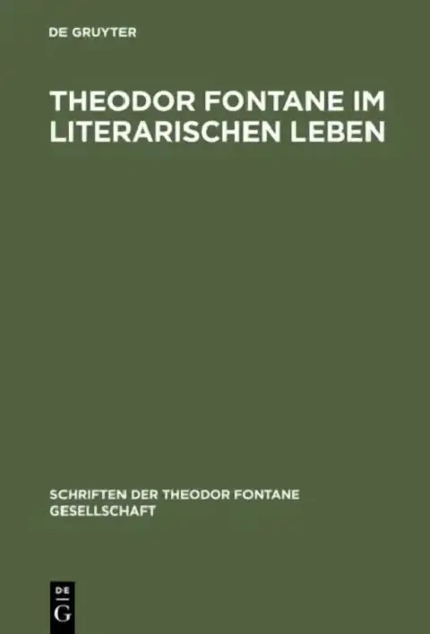 Cover of Theodor Fontane im literarischen Leben