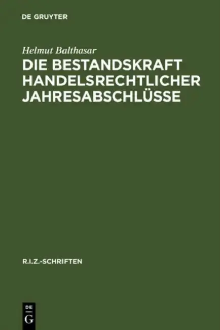 Cover of Die Bestandskraft handelsrechtlicher Jahresabschlüsse