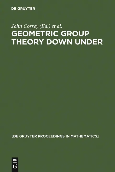Cover of Geometric Group Theory Down Under