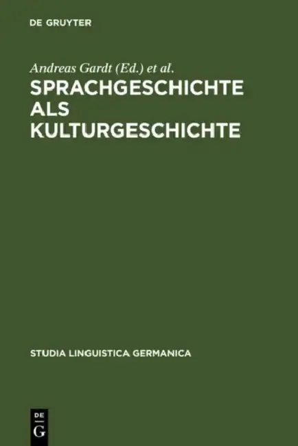 Cover of Sprachgeschichte als Kulturgeschichte