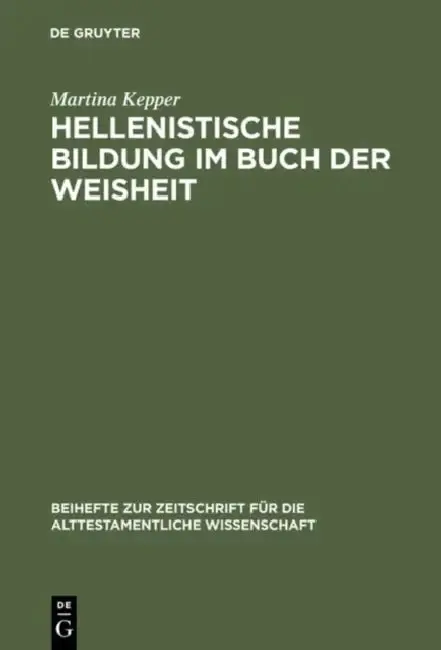 Cover of Hellenistische Bildung im Buch der Weisheit