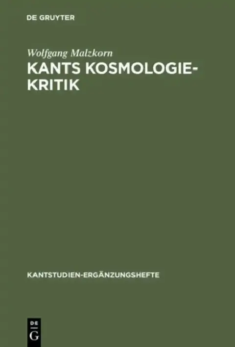Cover of Kants Kosmologie-Kritik