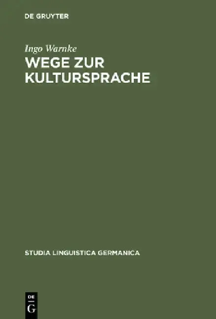 Cover of Wege zur Kultursprache