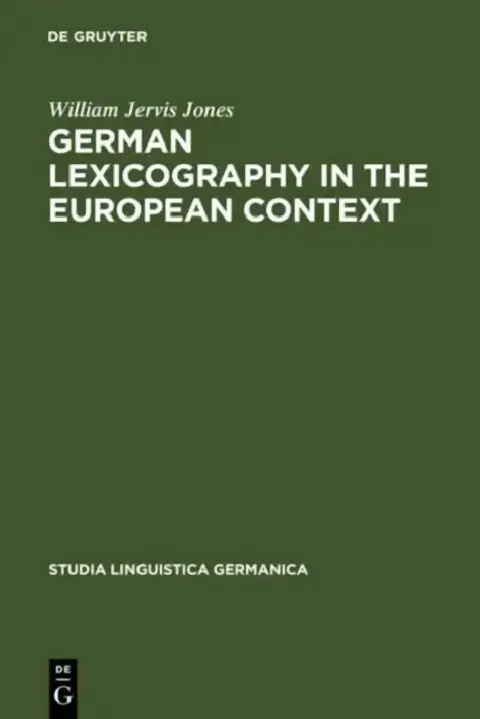 Cover of German Lexicography in the European Context