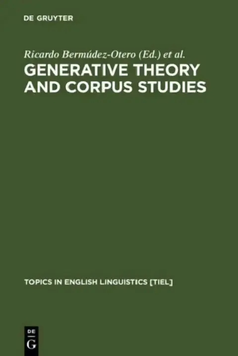 Cover of Generative Theory and Corpus Studies