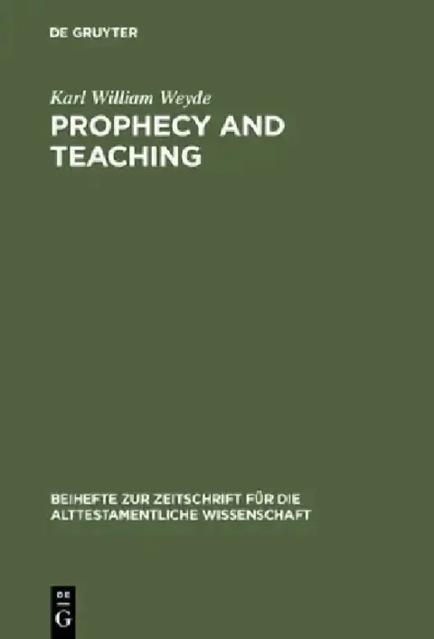 Cover of Prophecy and Teaching