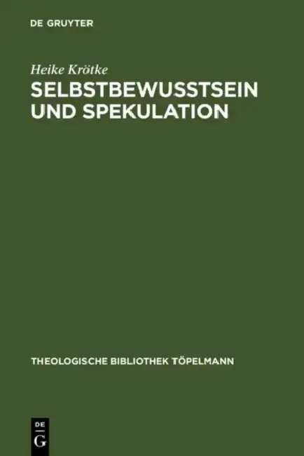 Cover of Selbstbewußtsein und Spekulation