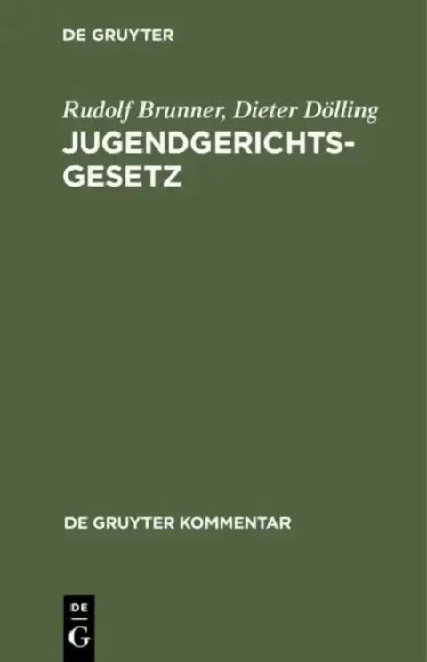 Cover of Jugendgerichtsgesetz