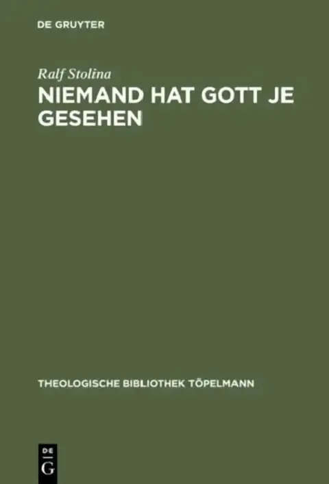 Cover of Niemand hat Gott je gesehen