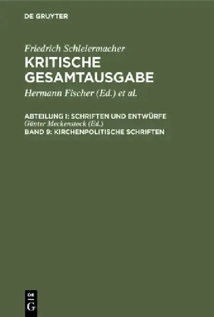 Cover of Kirchenpolitische Schriften