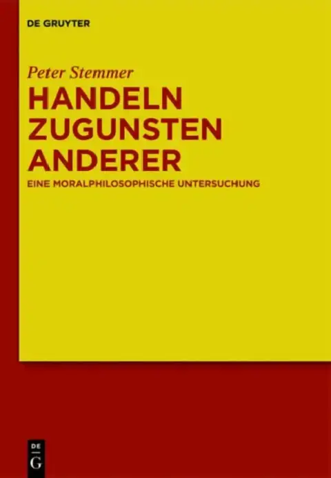 Cover of Handeln Zugunsten Anderer