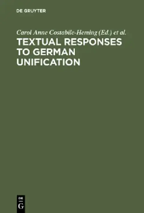 Cover of Textual Responses to German Unification