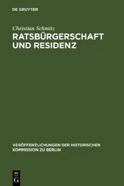 Cover of Ratsbürgerschaft und Residenz