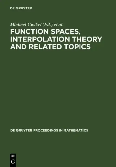 Cover of Function Spaces, Interpolation Theory and Related Topics