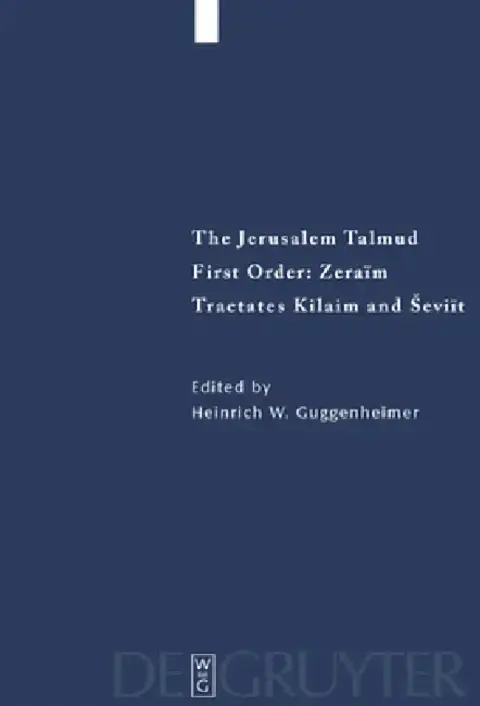 Cover of Tractates Kilaim and Seviit