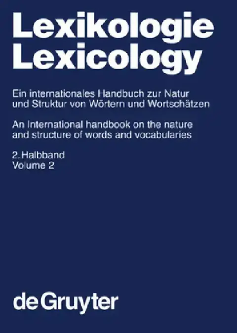 Cover of Lexikologie / Lexicology. 2. Halbband