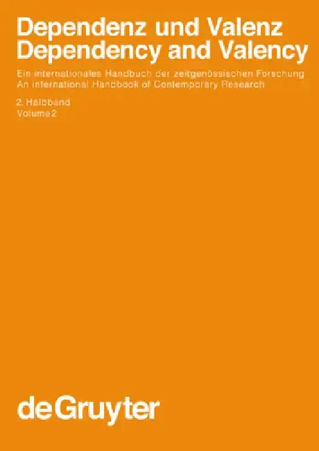 Cover of Dependenz Und Valenz 2.Teilband