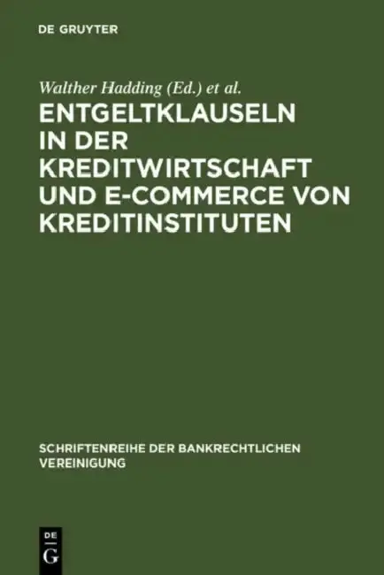 Cover of Entgeltklauseln in der Kreditwirtschaft und E-Commerce von Kreditinstituten