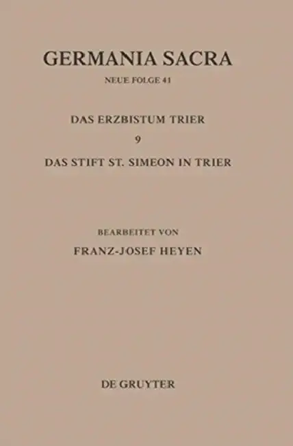 Cover of Die Bistümer Der Kirchenprovinz Trier. Das Erzbistum Trier 9