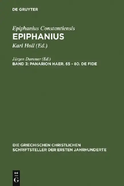 Cover of Panarion haer. 65-80. De fide