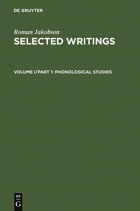 Cover of Phonological Studies