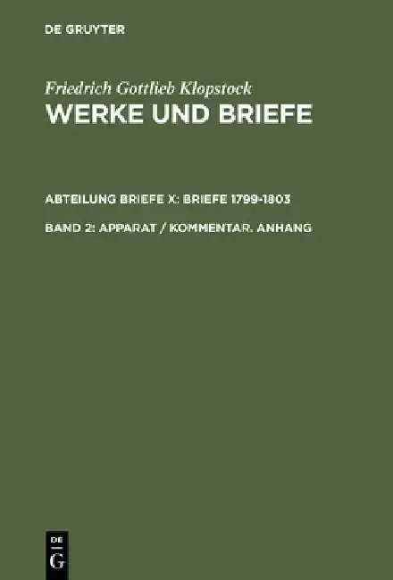 Cover of Apparat / Kommentar. Anhang