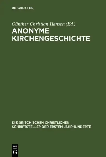 Cover of Anonyme Kirchengeschichte
