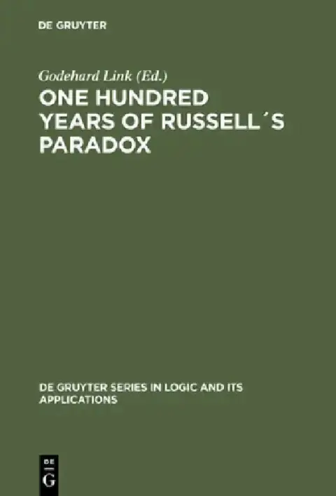 Cover of One Hundred Years of Russell´s Paradox