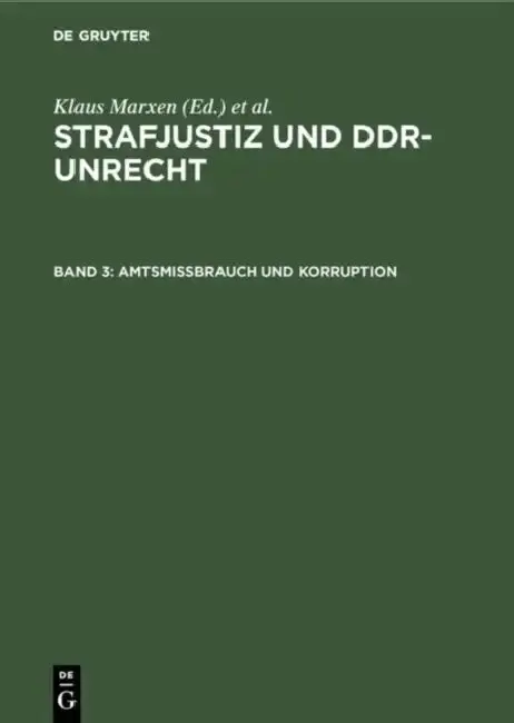 Cover of Amtsmissbrauch und Korruption