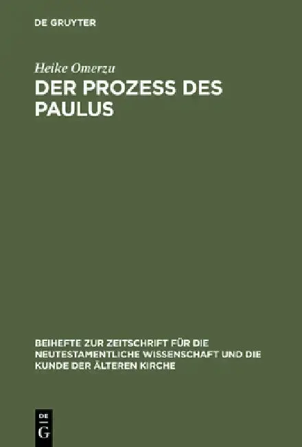 Cover of Der Prozeß des Paulus