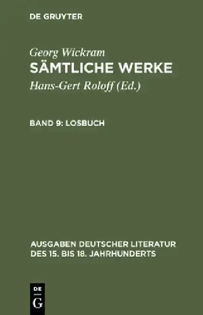 Cover of Sämtliche Werke, Band 9, Losbuch