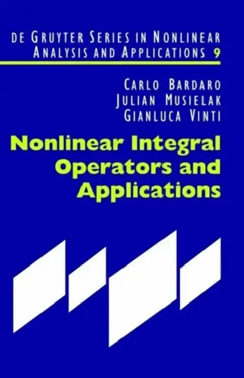 Cover of Nonlinear Integral Operators and Applications