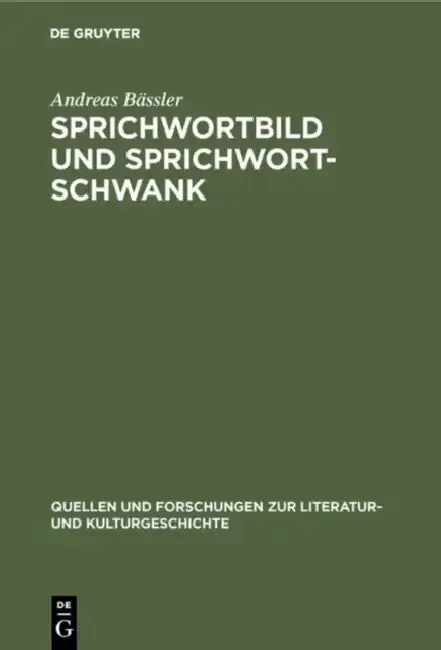 Cover of Sprichwortbild und Sprichwortschwank