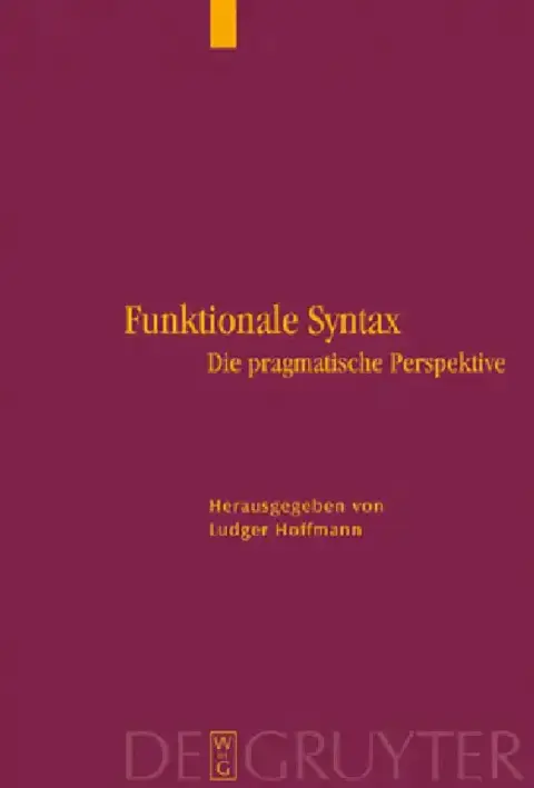 Cover of Funktionale Syntax