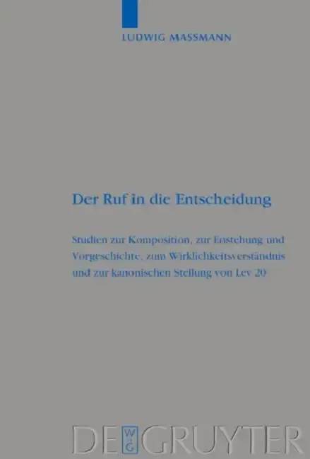 Cover of Der Ruf in die Entscheidung