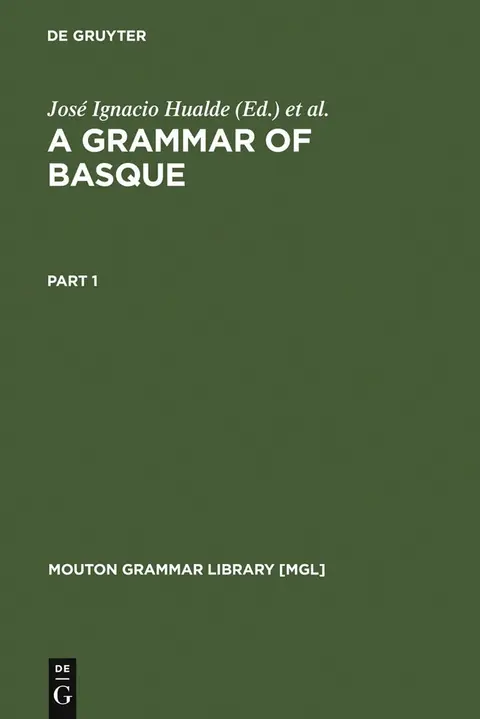 Cover of A Grammar of Basque
