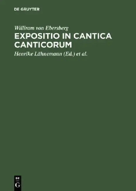 Cover of Expositio in Cantica Canticorum