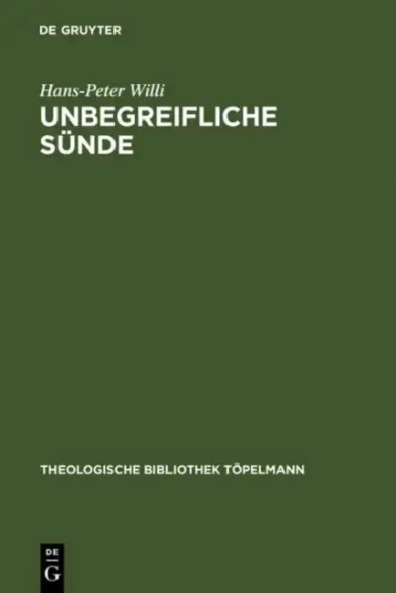 Cover of Unbegreifliche Sünde